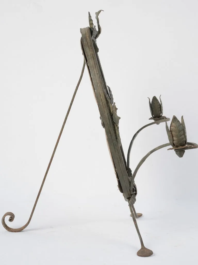 Wrought iron vanity mirror w/ candles