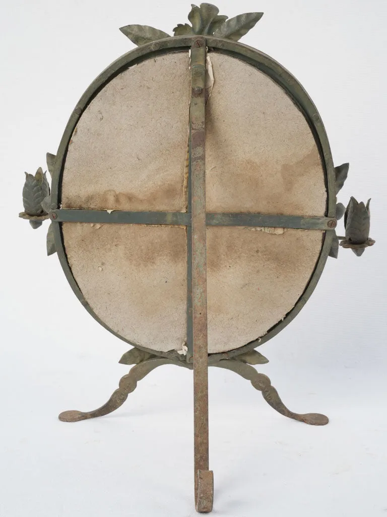Wrought iron vanity mirror w/ candles