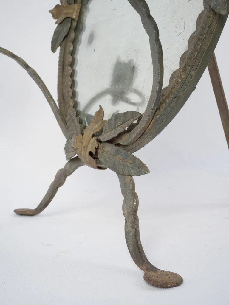Wrought iron vanity mirror w/ candles